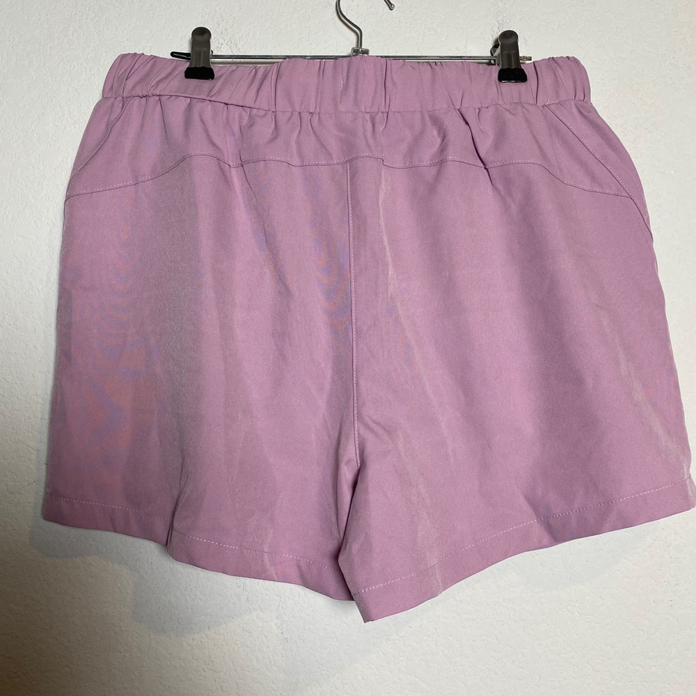 Halara Active Shorts Large Purple Womens Gorpcore Elastic Waist Pockets Stretch - Picture 2 of 7